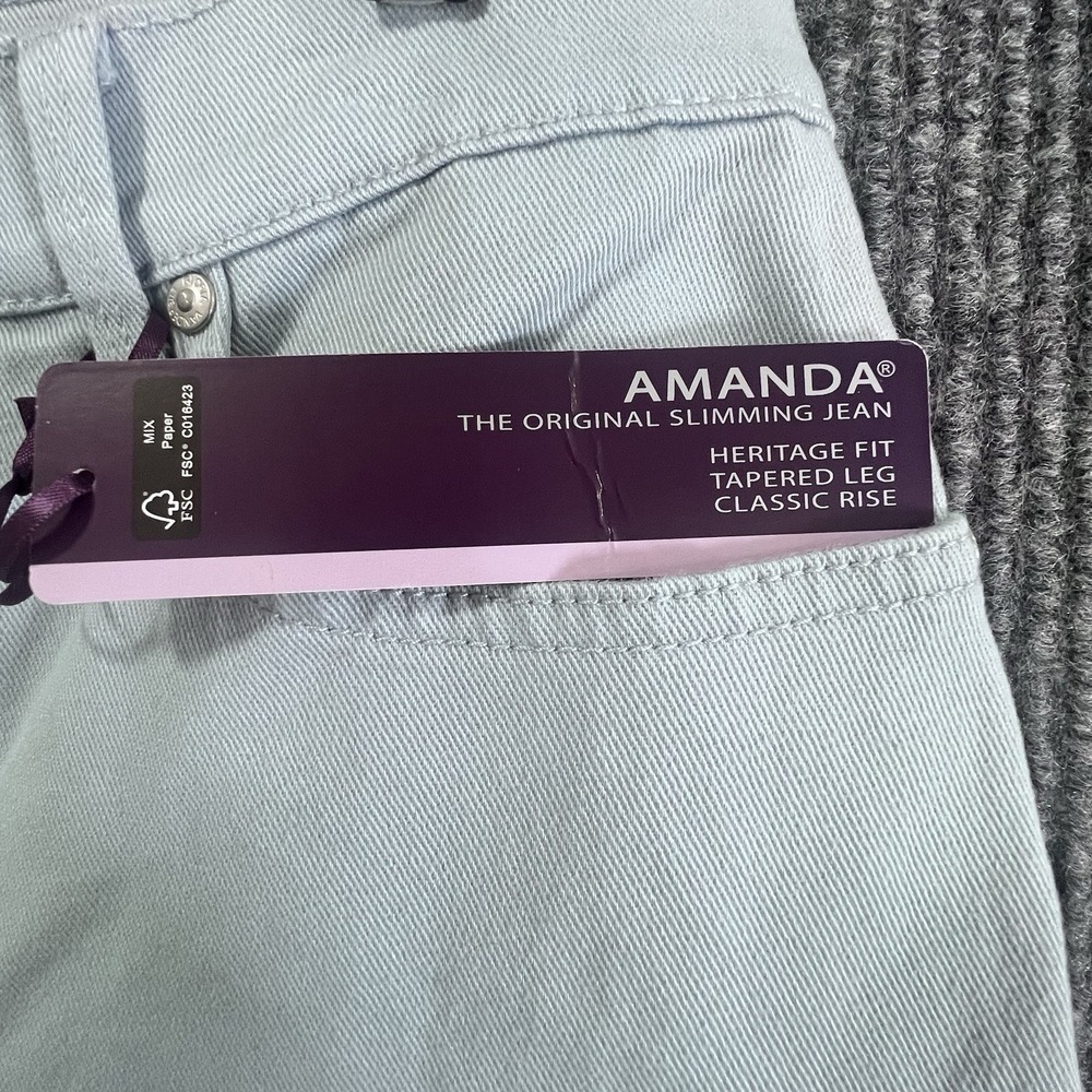 Gloria Vanderbilt Amanda Stretch Jeans Womens 10 Light Blue High Rise Tapered - Picture 3 of 15